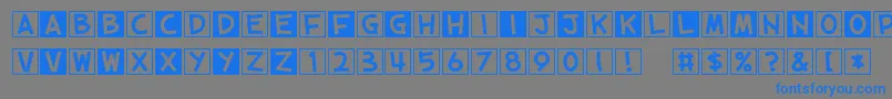 CubeVol.2 Font – Blue Fonts on Gray Background