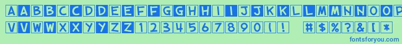 フォントCubeVol.2 – 青い文字は緑の背景です。