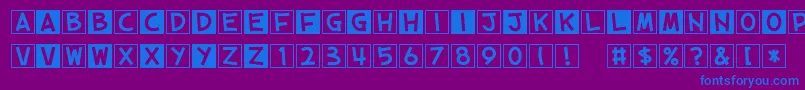 CubeVol.2 Font – Blue Fonts on Purple Background