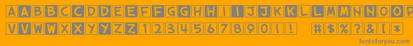 CubeVol.2 Font – Gray Fonts on Orange Background