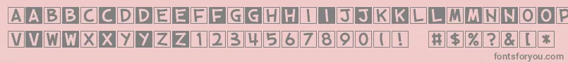CubeVol.2-fontti – harmaat kirjasimet vaaleanpunaisella taustalla