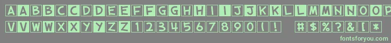 Шрифт CubeVol.2 – зелёные шрифты на сером фоне