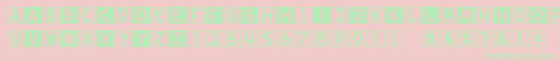 CubeVol.2 Font – Green Fonts on Pink Background