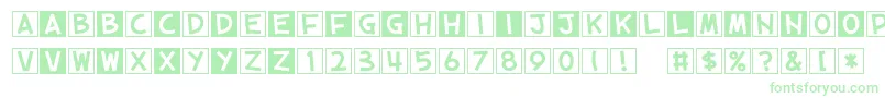 CubeVol.2 Font – Green Fonts on White Background