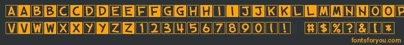 CubeVol.2 Font – Orange Fonts on Black Background