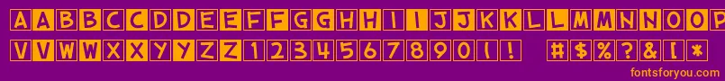CubeVol.2 Font – Orange Fonts on Purple Background