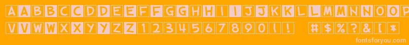 CubeVol.2 Font – Pink Fonts on Orange Background