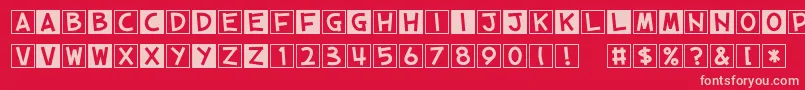 CubeVol.2 Font – Pink Fonts on Red Background