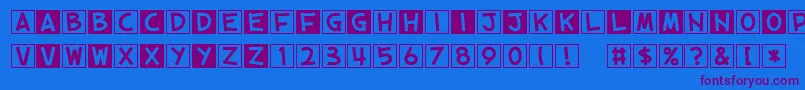 CubeVol.2 Font – Purple Fonts on Blue Background