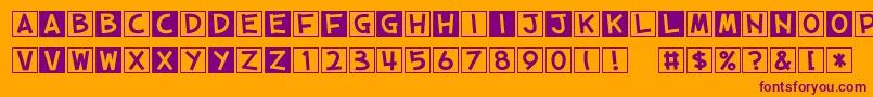 CubeVol.2 Font – Purple Fonts on Orange Background