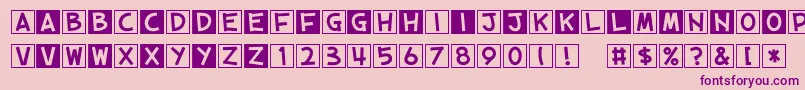 CubeVol.2 Font – Purple Fonts on Pink Background