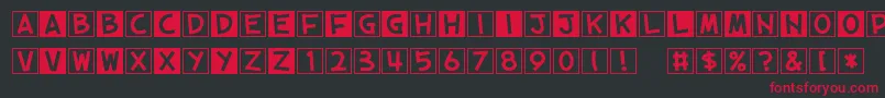 CubeVol.2 Font – Red Fonts on Black Background