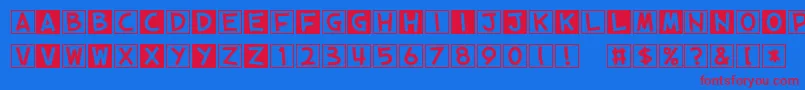 Шрифт CubeVol.2 – красные шрифты на синем фоне