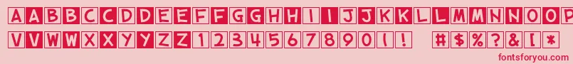 CubeVol.2 Font – Red Fonts on Pink Background