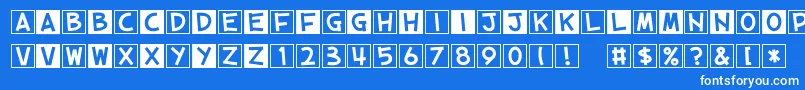 CubeVol.2 Font – White Fonts on Blue Background