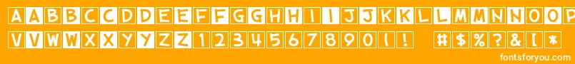 CubeVol.2 Font – White Fonts on Orange Background