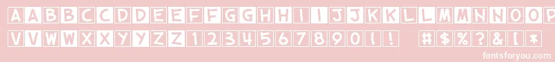 CubeVol.2 Font – White Fonts on Pink Background