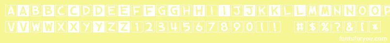 CubeVol.2 Font – White Fonts on Yellow Background