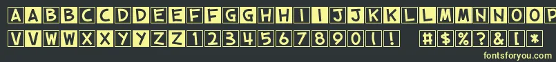 CubeVol.2 Font – Yellow Fonts on Black Background
