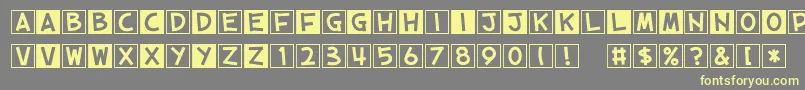 CubeVol.2 Font – Yellow Fonts on Gray Background