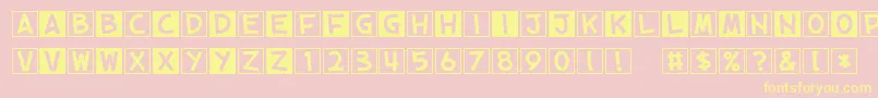 CubeVol.2 Font – Yellow Fonts on Pink Background