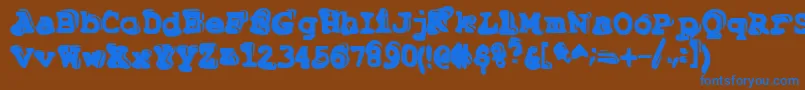 Tiptonian Font – Blue Fonts on Brown Background