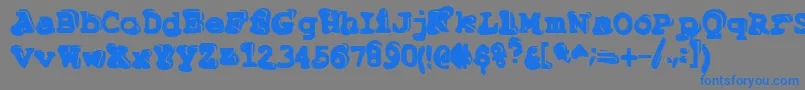 Tiptonian Font – Blue Fonts on Gray Background