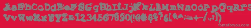 Tiptonian Font – Gray Fonts on Red Background