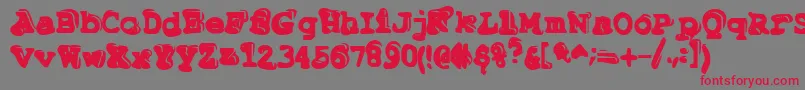 Tiptonian Font – Red Fonts on Gray Background