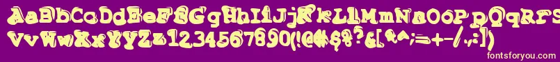 Tiptonian Font – Yellow Fonts on Purple Background