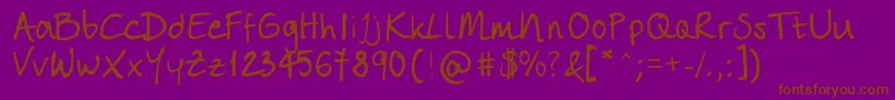 Шрифт LivysLife – коричневые шрифты на фиолетовом фоне