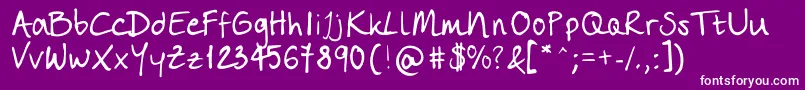 Шрифт LivysLife – белые шрифты на фиолетовом фоне