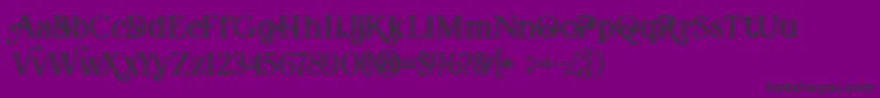 Amadeustinline Font – Black Fonts on Purple Background