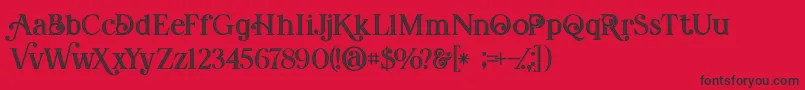 Amadeustinline Font – Black Fonts on Red Background