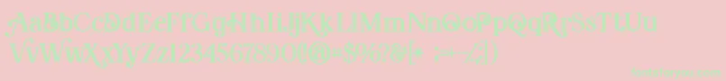 Amadeustinline Font – Green Fonts on Pink Background