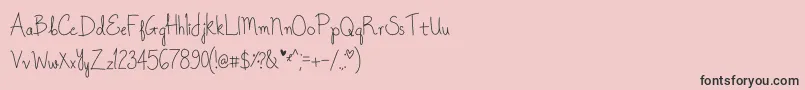 fuente OnceUponADream – Fuentes Negras Sobre Fondo Rosa