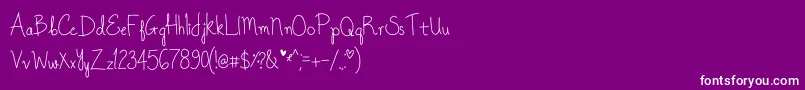 OnceUponADream Font – White Fonts on Purple Background
