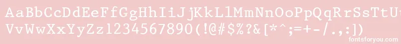 PrestigeNormal Font – White Fonts on Pink Background