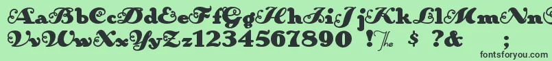 Anakronism Font – Black Fonts on Green Background