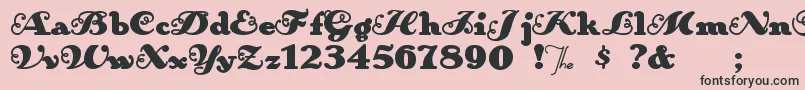 Anakronism Font – Black Fonts on Pink Background