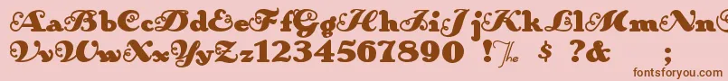 Anakronism Font – Brown Fonts on Pink Background