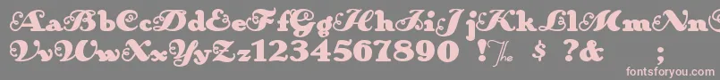 Anakronism Font – Pink Fonts on Gray Background