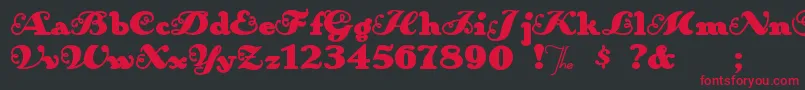 Anakronism Font – Red Fonts on Black Background