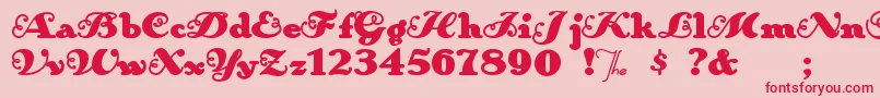 Anakronism Font – Red Fonts on Pink Background