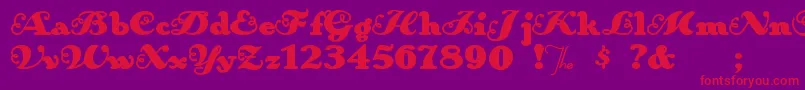 Anakronism Font – Red Fonts on Purple Background