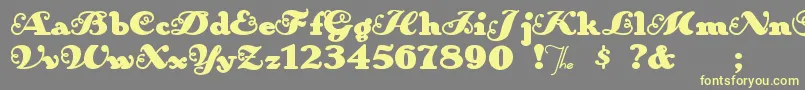 Anakronism Font – Yellow Fonts on Gray Background