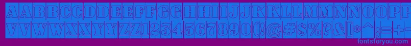 ASignboardtitulcmgr Font – Blue Fonts on Purple Background