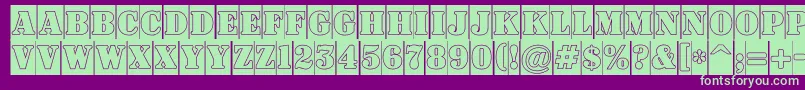 ASignboardtitulcmgr Font – Green Fonts on Purple Background