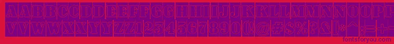 ASignboardtitulcmgr-Schriftart – Violette Schriften auf rotem Hintergrund