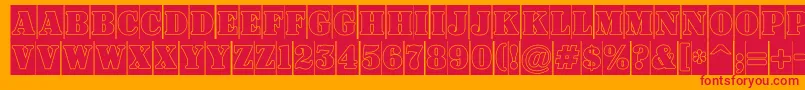 ASignboardtitulcmgr Font – Red Fonts on Orange Background